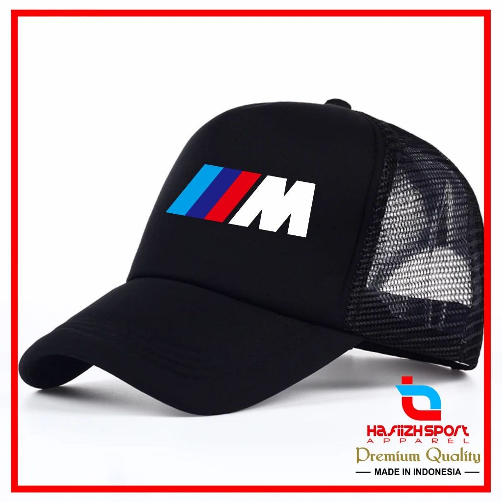 TOPI JARING LOGO  BMW M / TOPI TRUCKER LOGO BMW SERI M PREMIUM