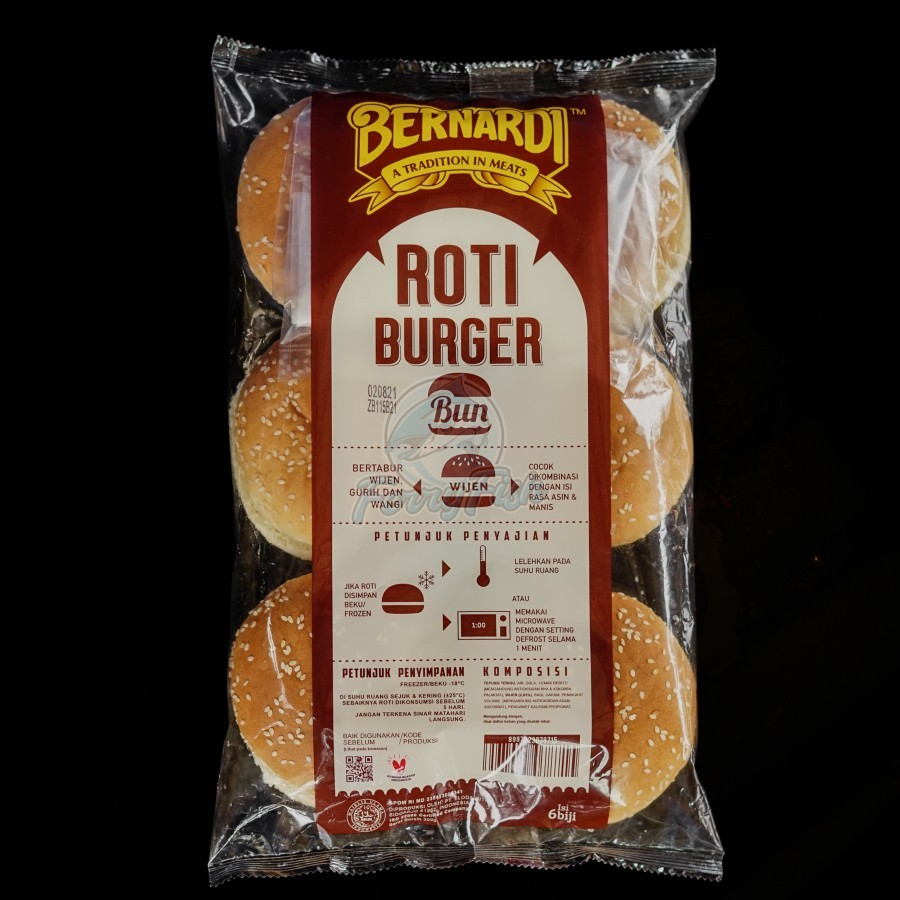 

Roti Burger Wijen Bernardi Isi 6 Pcs