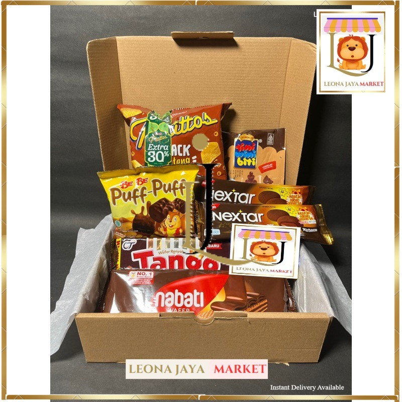 

LJ MARKET HAMPERS SNACK BOX BESAR TYPE B/KADO ULANG TAHUN/WISUDA/ANNIVERSARY/LEBARAN