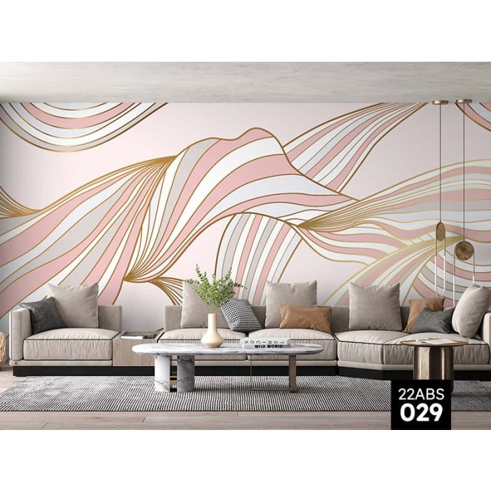 Wallpaper Dinding Custom Mural Abstrak Modern Artistik