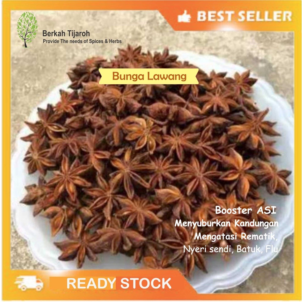

BUNGA LAWANG /PEKAK / STAR ANISE 50 gr
