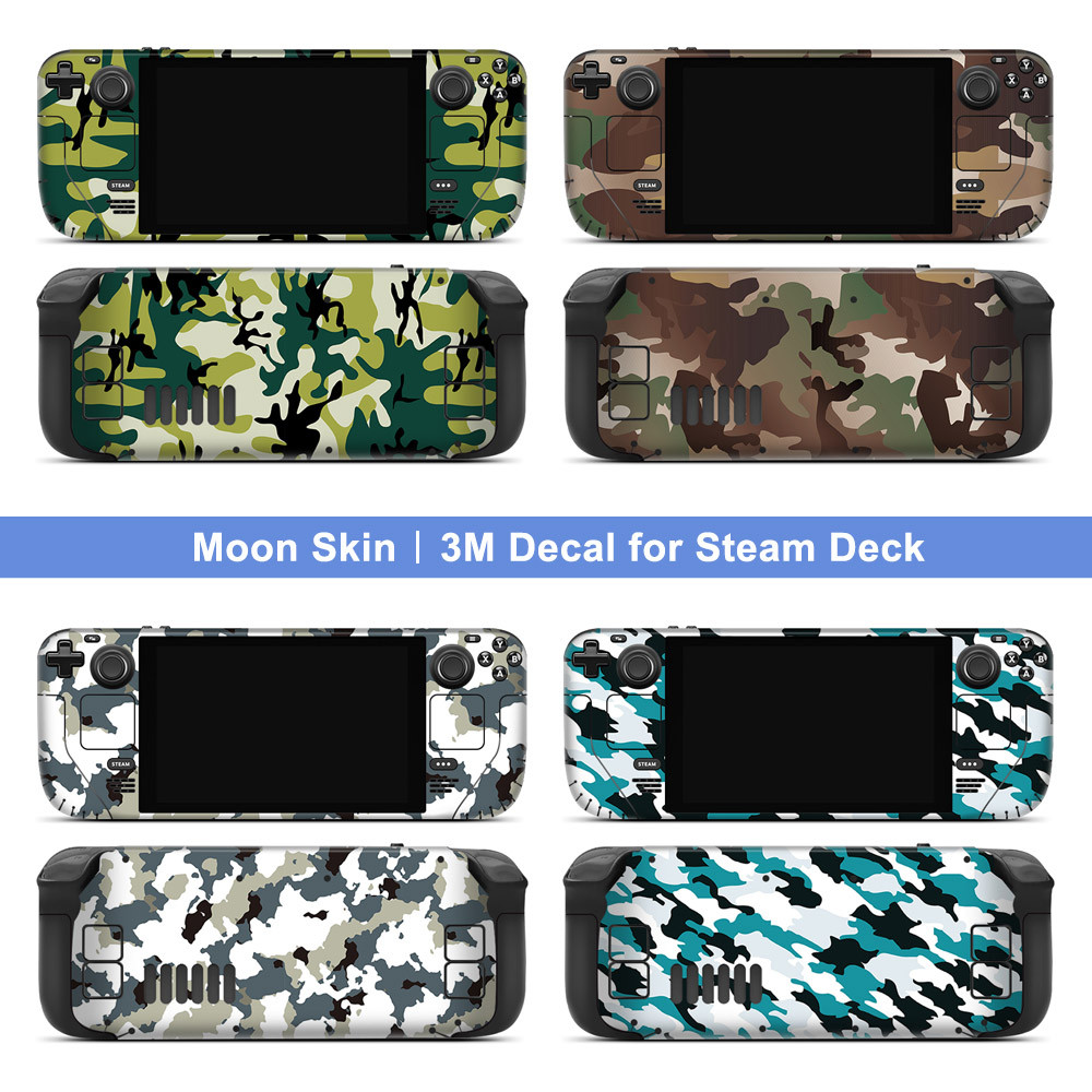 

3M Decal for Steam Deck Full Skin Wrap Camo Pattern Vinyl Decal Game Accessories Sticker Cover for Steam Deck