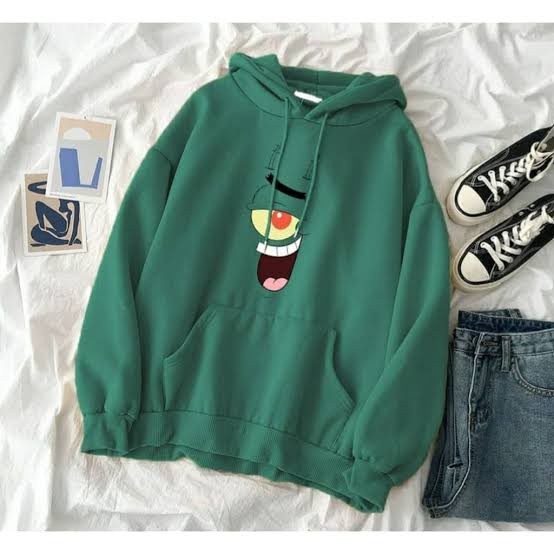 HELLO BROW_  HOODIE PLANKTON/PLANGTON SIZE M-XXL UNISEX / JAKET POLOS HOODIE TRENDING  HOODIE SWEATS