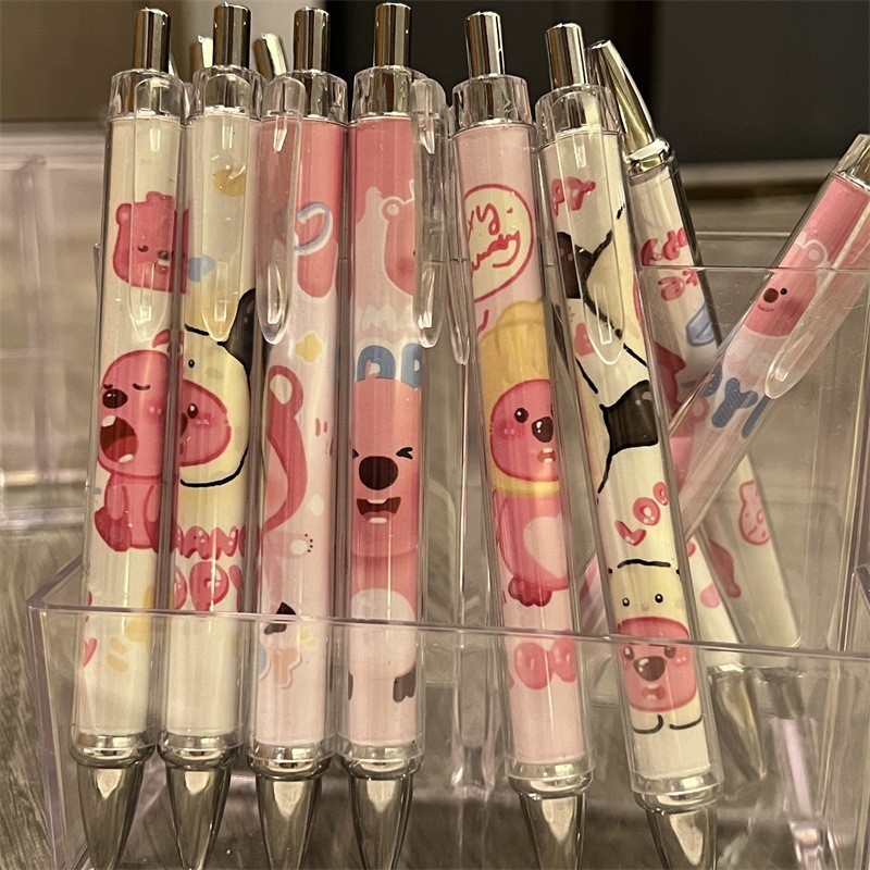 

Eeghrerr 0.55 MMPena Ditarik LOOPY Pena Kartun Lucu Pena Netral Pena Tanda Tangan Kantor Siswaa