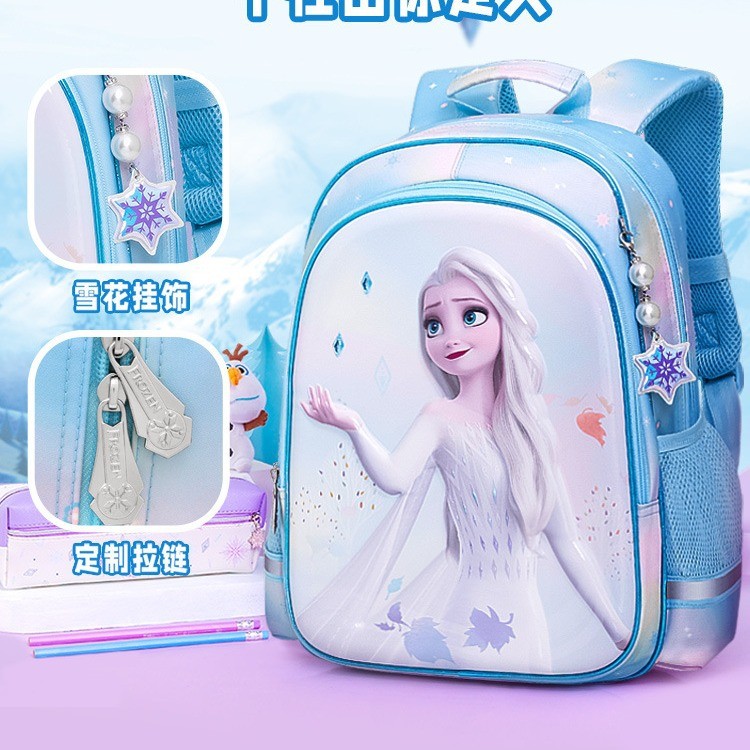 Disney girls Cartoon Backpack frozen 2 school bag Girls Princess Backpack Primary Schoolbag