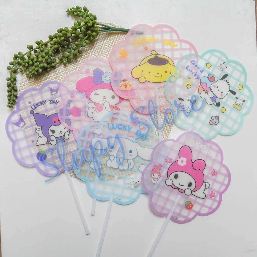 SLP Kipas Tangan AWAN Kuromi My Melody Cinnamoroll Pochacco Pompompurin