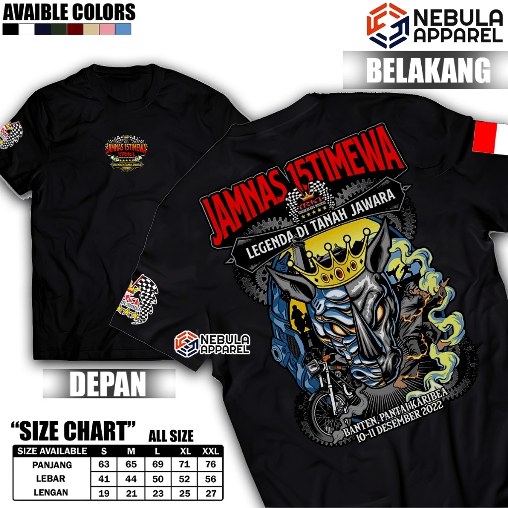 Kaos Jamnas YRKI Banten, Kaos YRKI, Kaos Jamnas Istimewa, Apparel Jamnas Banten, kaos jamnas rx king
