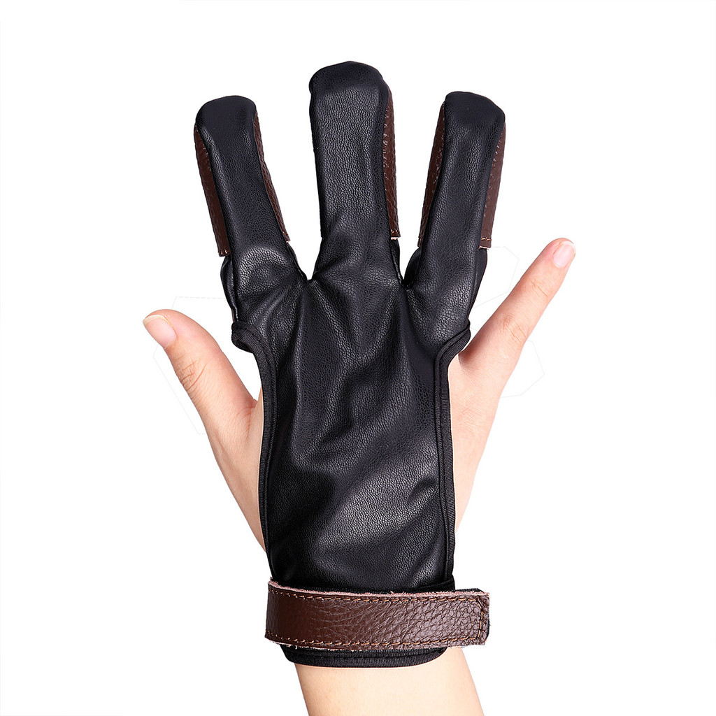 Archery and archery three finger protective gloves, finger protective covers, thickened soft leather