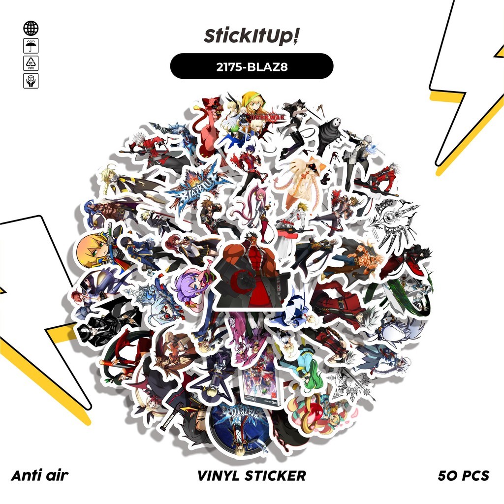 

COD✨ 50 Pcs Stiker GAME SERIES BLAZBLUE CHARACTER MIX 08 Lucu Anti Air Untuk Dekorasi Notebook Sepeda Skateboard Handphone DIY