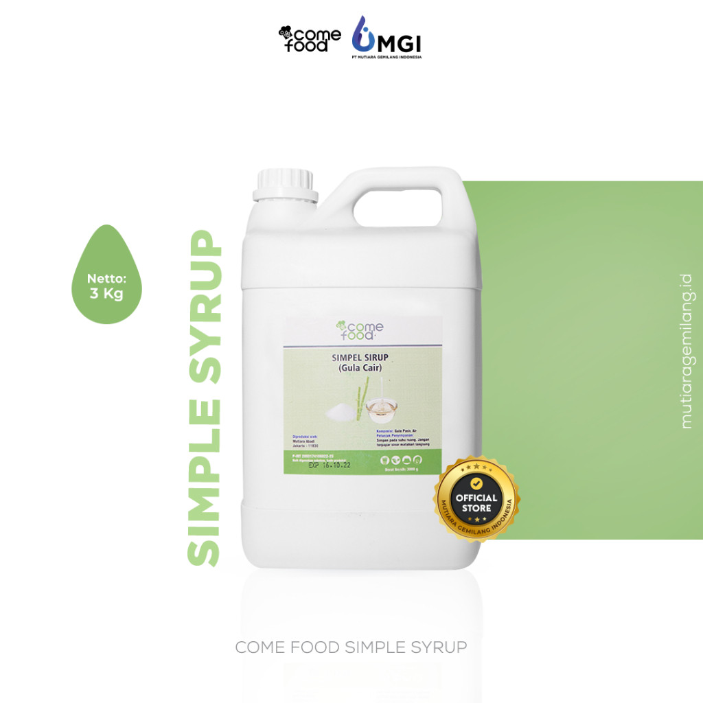 

. Comefood GULA CAIR 3 KG - Comefood Gula Cair / Simple Syrup 3 Kg Premium