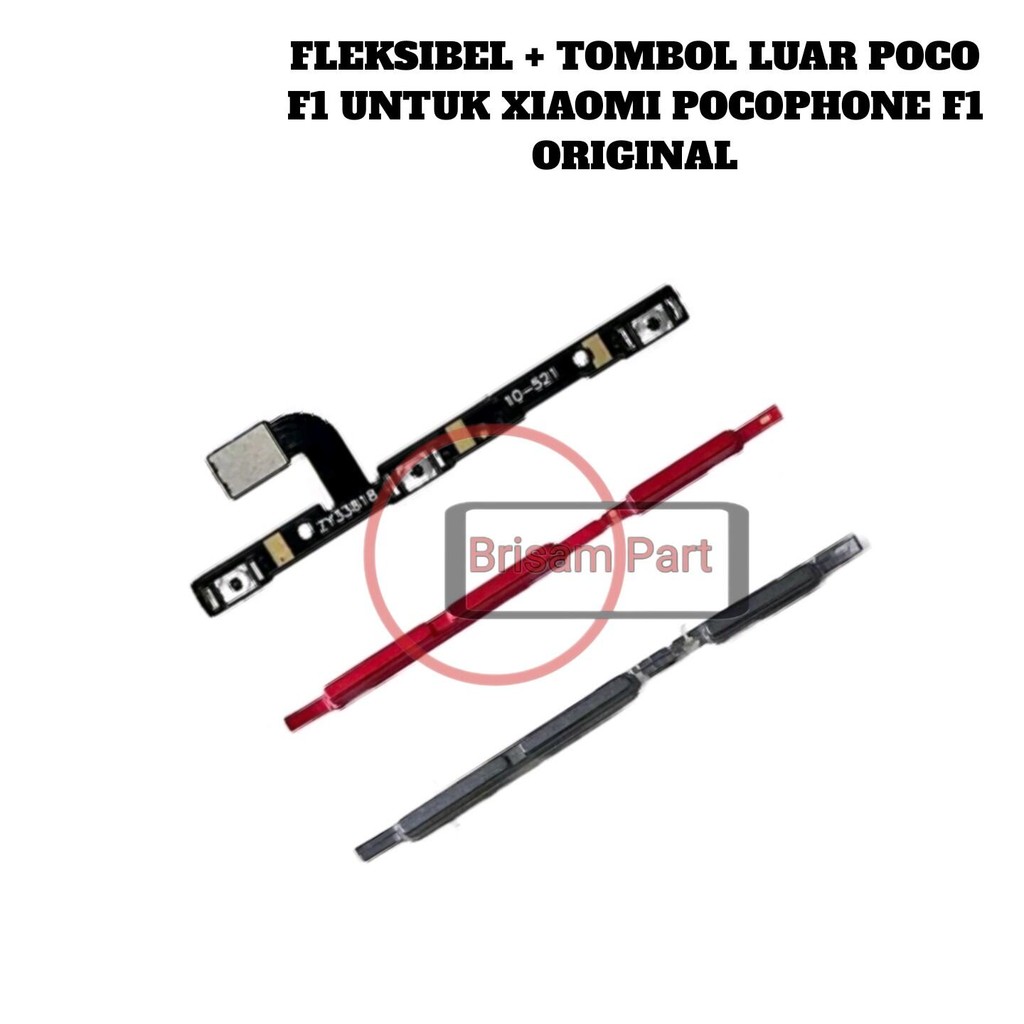 FLEKSIBEL + TOMBOL LUAR POCO F1 UNTUK XIAOMI POCOPHONE F1 ORIGINAL