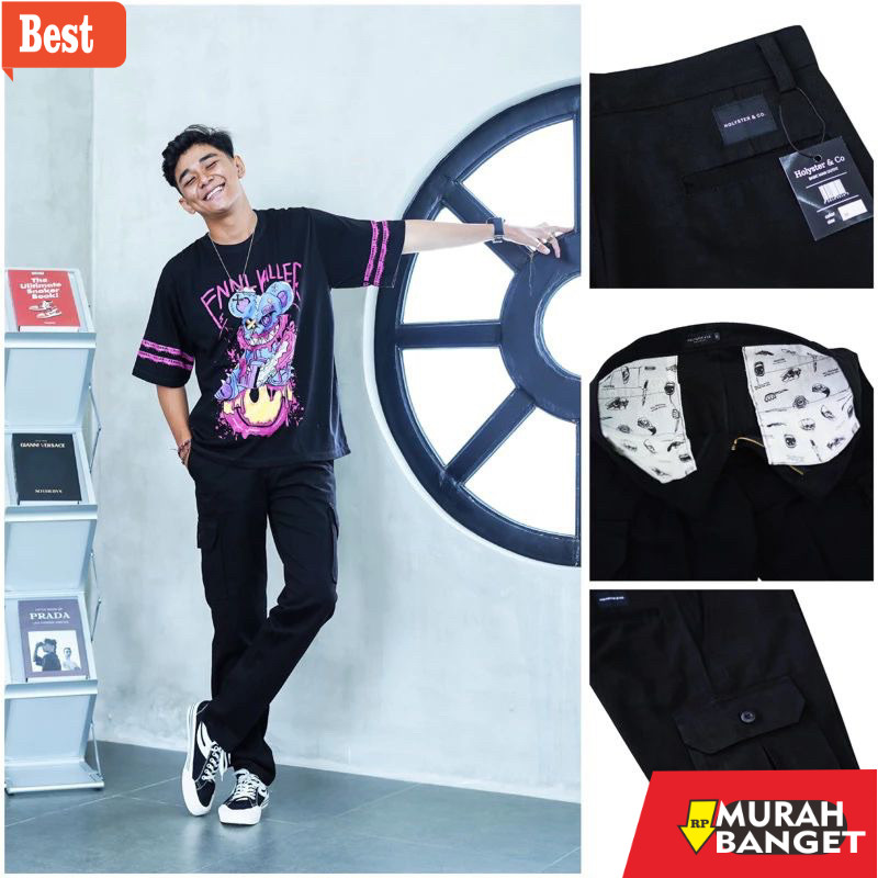 celana cargo panjang pria Celana Panjang Cargo Twill Tebal / Long Pants Cargo FENNEL