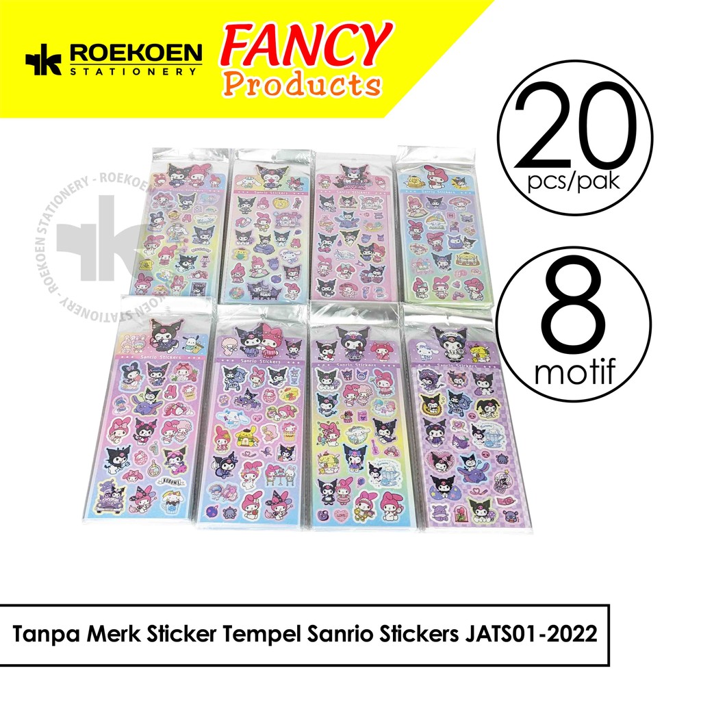 

Tanpa Merk Sticker Tempel Sanrio Stickers JATS01-2022