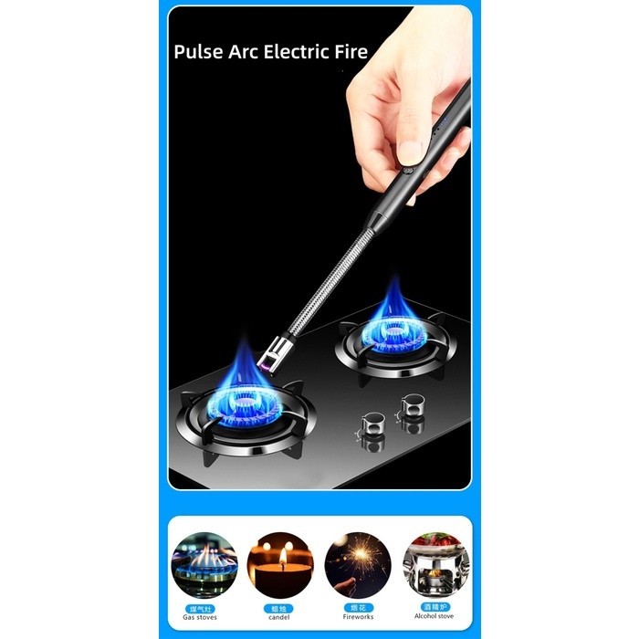Korek Api Listrik Pemantik Api Elektrik USB Korek Torch Api Elektrik 360 Windproof Pulse Lighter Ori