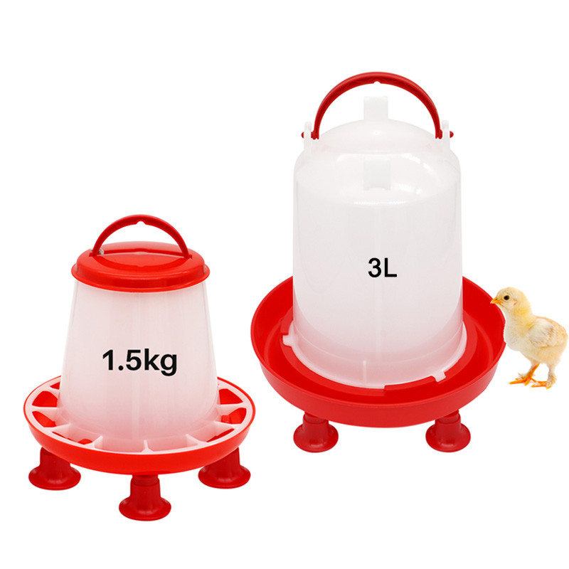 

1Pc 1.5kg/3L Poultry Automatic Drinker Bucket Chicken Feeder Barrel Water Bucket Quail Drinking Farm Chicken Coop Water Supply