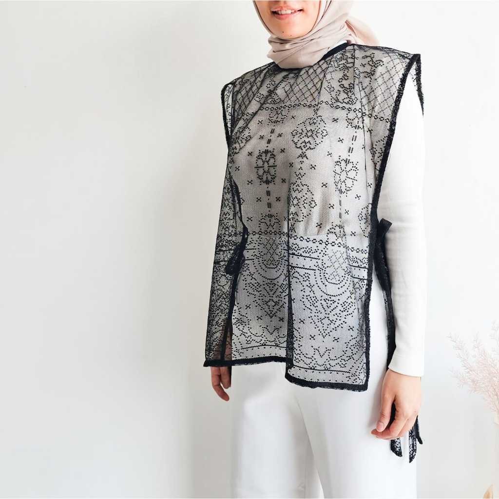 Emikoawa Outer Lace TOP Brukat Brokat Wanita Kondangan Emikoawa Luaran Blazer