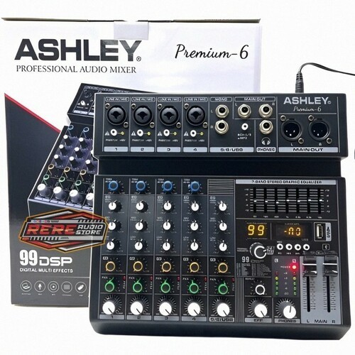 Mixer ASHLEY PREMIUM 6 ORIGINAL 4CH NEW EFFECT 24 BIT 99DSP