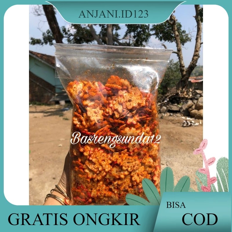 

kerupuk kemplang BINTANG kerupuk bawang pedas Daun jeruk 500gram