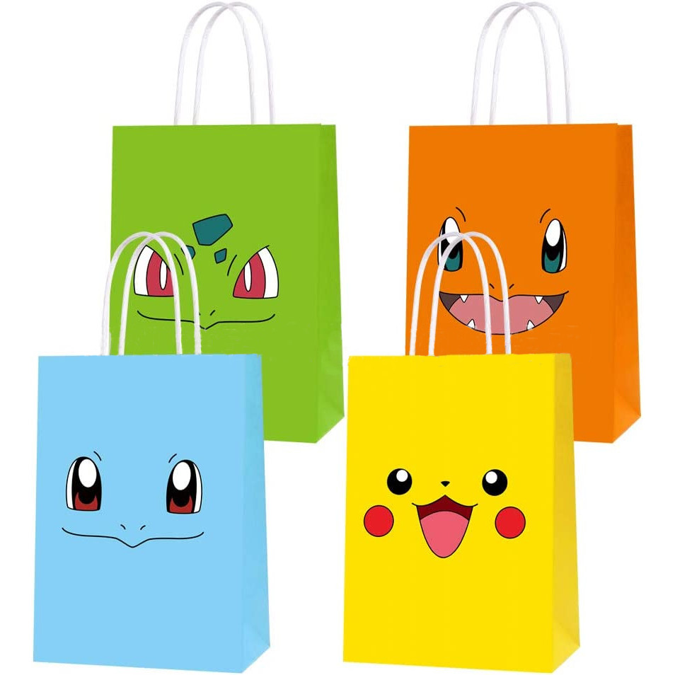 

1/3/6PCS Pokemon Party Gift Bags Pookeball Candy Packing Bag Loot Bags Kids Boys Girls Birthday Decoration Supplies Baby Shower