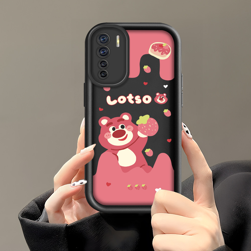 Casing Hp Untuk OPPO Reno 3 A91 Phone Case Cesing Soft Cover Lotso 2966 Mode Kesing Cream Cassing