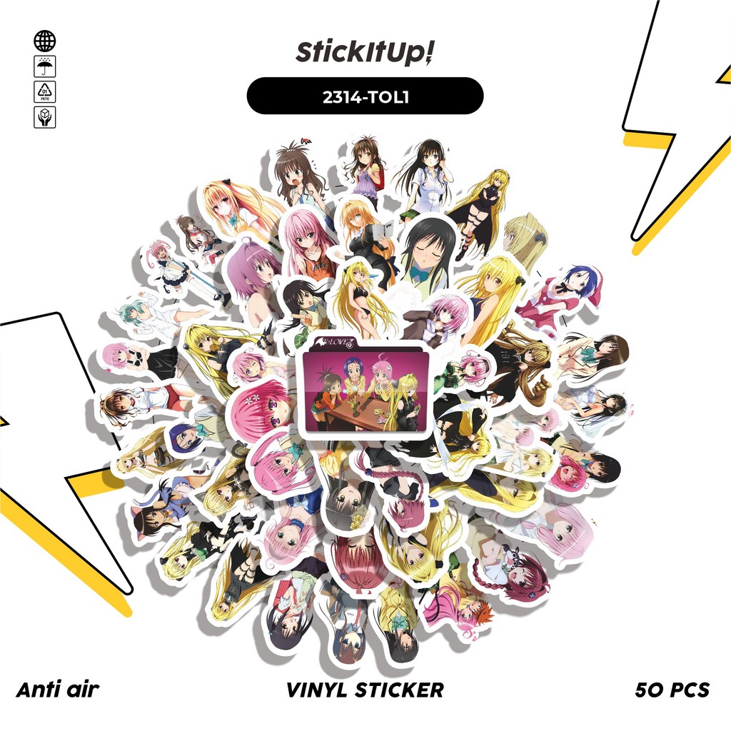 

COD✨ 50 Pcs Sticker Pack ANIME SERIES TO LOVE-RU CHARACTER MIX 01 Lucu Aesthetic Vynil Waterproof untuk Freebies Sticker Buku Journal Casing HP Laptop