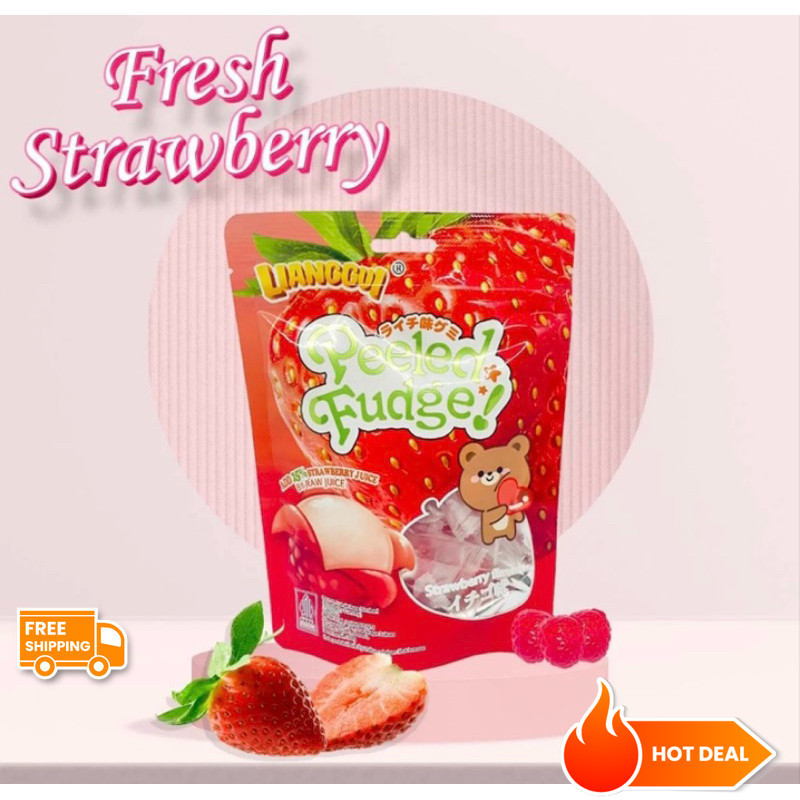 

[Permen kupas viral] HALAL LIANGGUI SOFT CANDY MANGO&ORANGE&STRABERRY Permen Lunak Rasa Buah Buahan Permen Viral best Seller