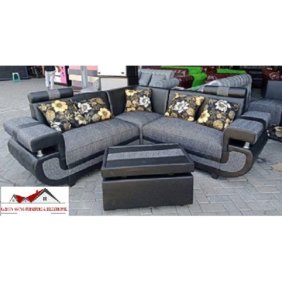 sofa L sudut + meja MINIMALIS MODERN