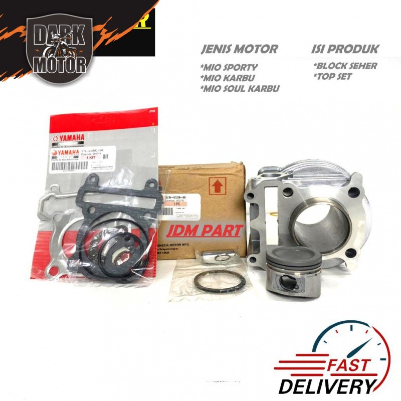 BLOK SEHER MIO SMILE / SET KOMPLIT RING SEHER PISTON KIT 5LW MIO SPORTY / MIO KARBU / MIO SPORTY / M