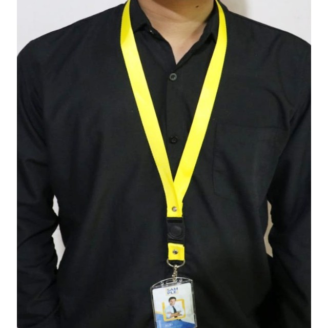 

TALI LANYARD STOPER 2cm / Tali LANYARD lebar 2 cm polyster STOPPER ID Card Name Tag gantungan idcard