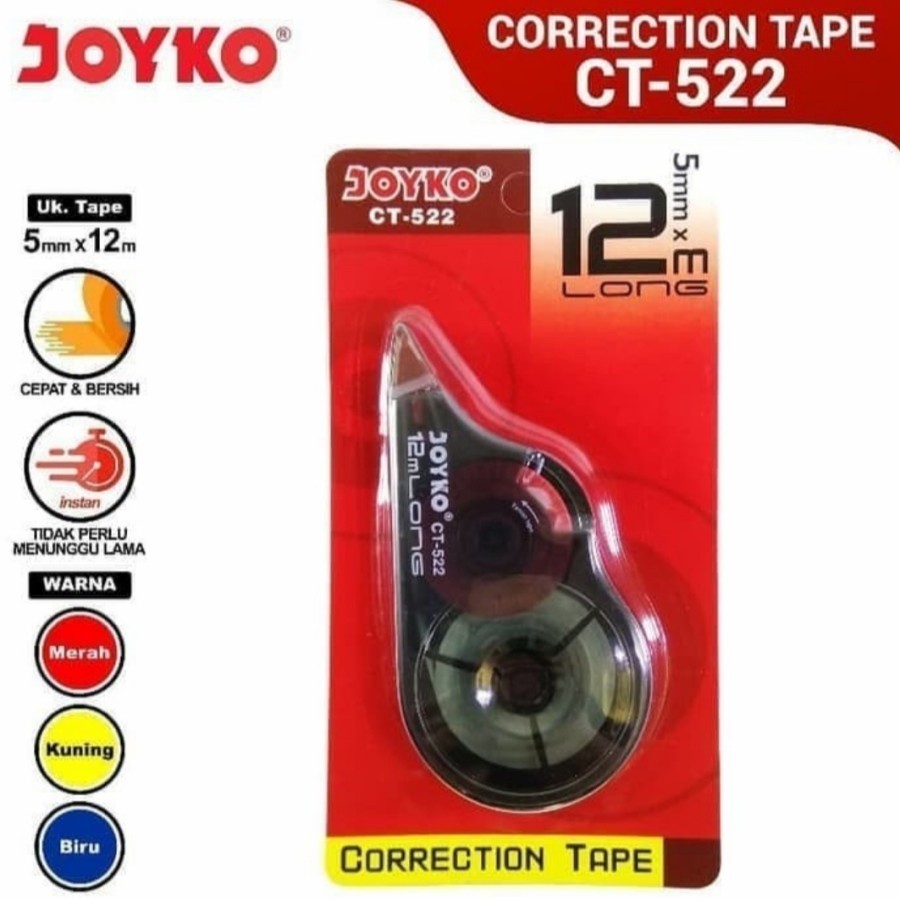 

(PCS) CORRECTION TAPE / PITA KOREKSI TIP-EX JOYKO CT-522 / CT 522