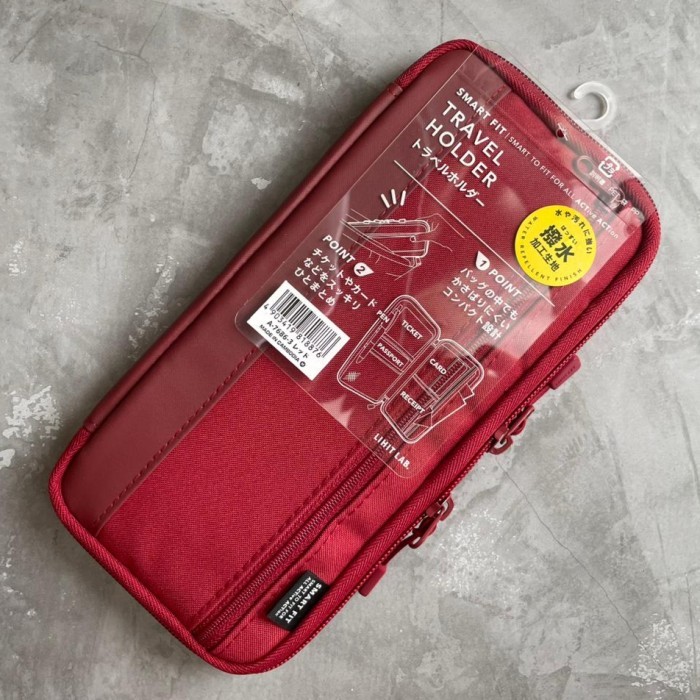 

Best[Promo] LIHIT LAB A-7686 Smart Fit Cordura Travel Wallet - Red