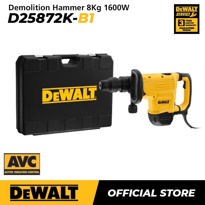 Bor Bobok Beton Dewalt Chipping Demolition Hammer / Bor Beton 1600Watt 8Kg D25872K