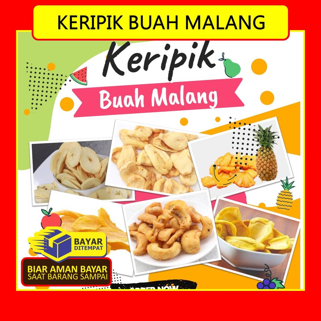 

TERMURAH Cemilan kripik buah, keripik buah campur kering, keripik buah pisang YASFOOD