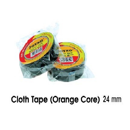 

Cloth Tape Lakban Kain Warna Hitam Joyko 24 Mm X 12 Meter Orange Core