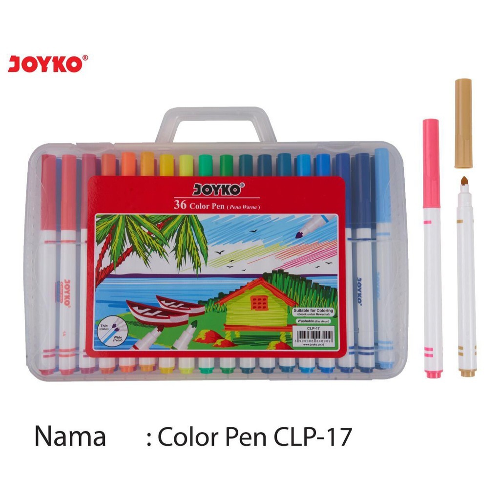 

Color Pen Pulpen Pena Warna Joyko Clp-17 36 Warna Colors