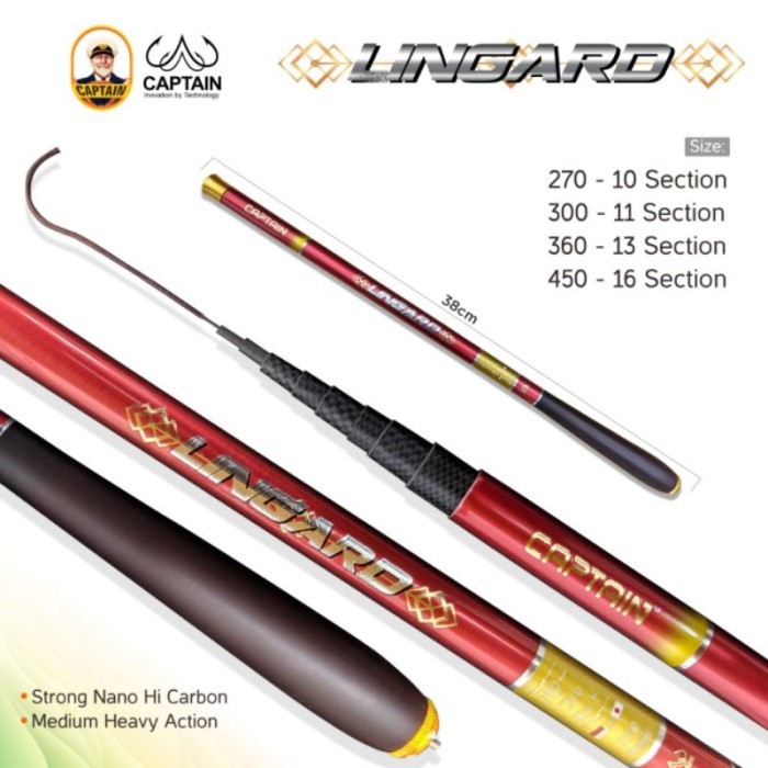 JORAN TEGEK CARBON RUAS PENDEK KAKU CAPTAIN LINGARD/LINGARO 270-450 - 300