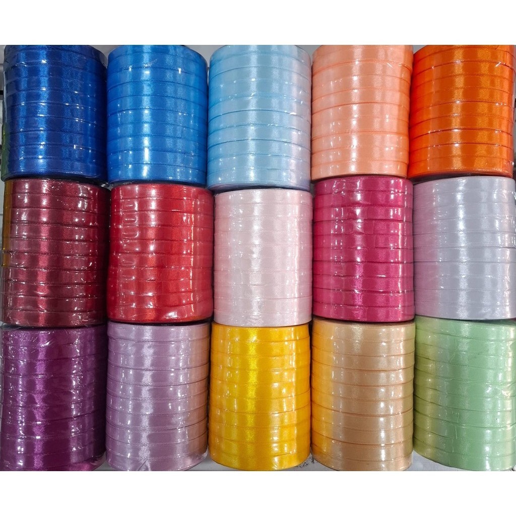 

Pita Satin 3/8 / 10mm / 1cm Bahan Pita Kreasi Craft