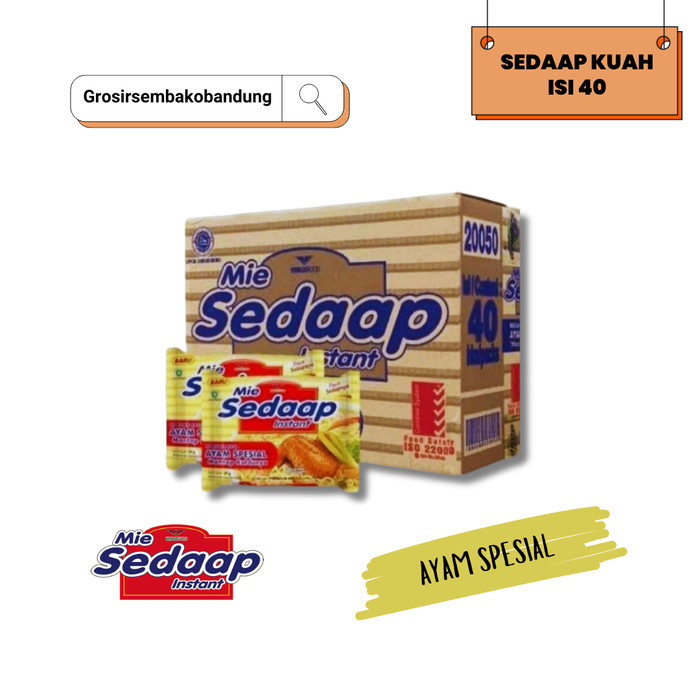

SEDAAP MIE MIE INSTANT AYAM SPESIAL PCK 69g - 1 Dus - Kota Bandung