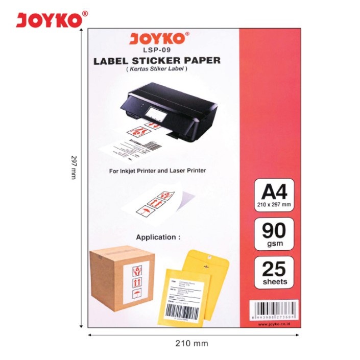 

Label Sticker Paper Kertas Stiker Label Joyko Lsp-09 25 Sheets Lembar