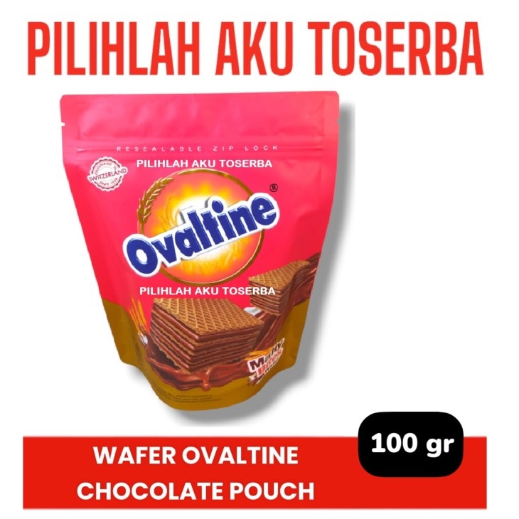 

OVALTINE WAFER CHOCOLATE Malt 100 gr Kemasan Pouch - ( HARGA 1 POUCH )