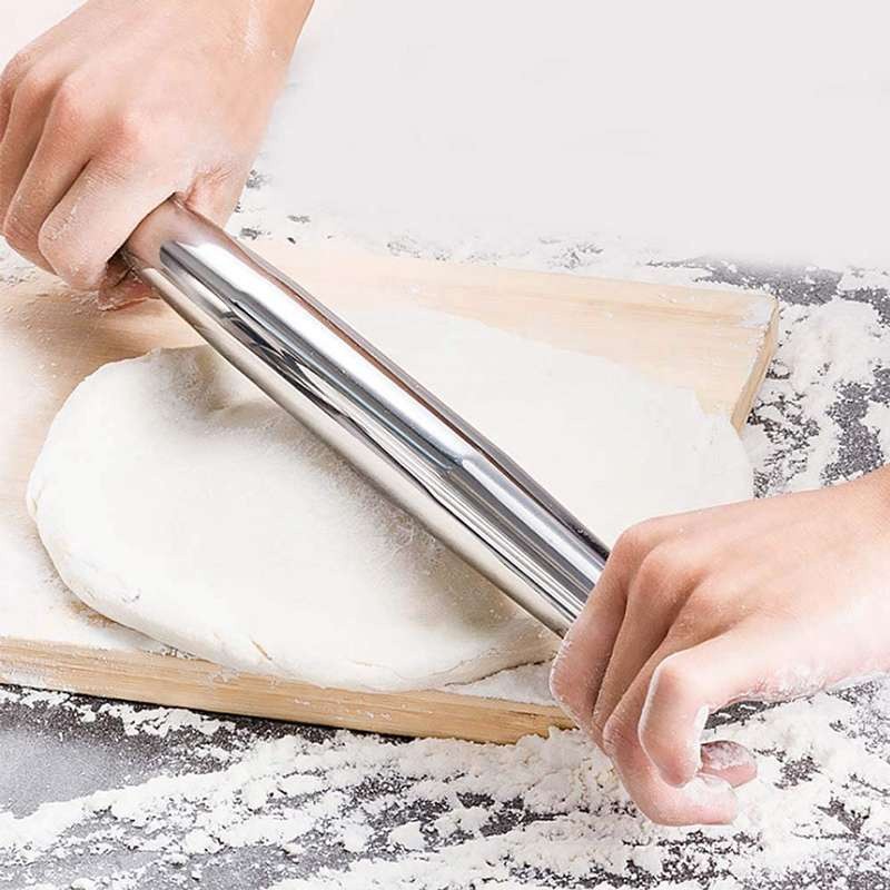

PENGGILING ADONAN ROTI KUE ROLLING PIN STAINLESS STEEL TEBAL 22 CM