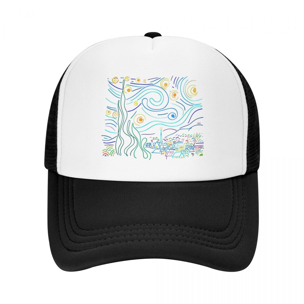 Starry Lines Cap for Women Original Caps Female's Funny Adjustable Y2K Summer Dad Gift