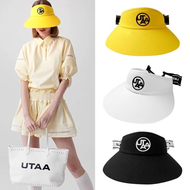 UTAA hat Korean hat High-grade women's golf hat Big eave hat no top sunscreen hat