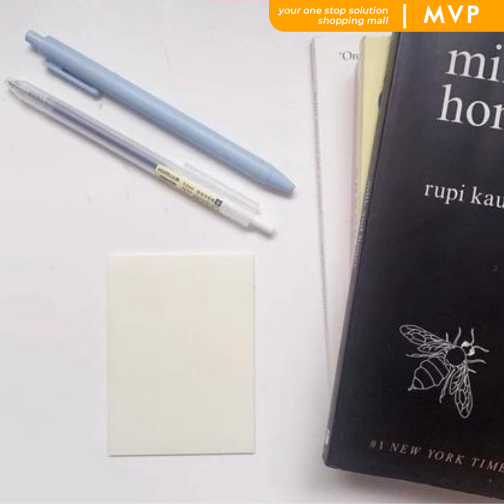 

MVP Sticky Notes Transparant Sticky Memo Bening Kertas Memo Kertas Tempel Anti Air 50 Lembar