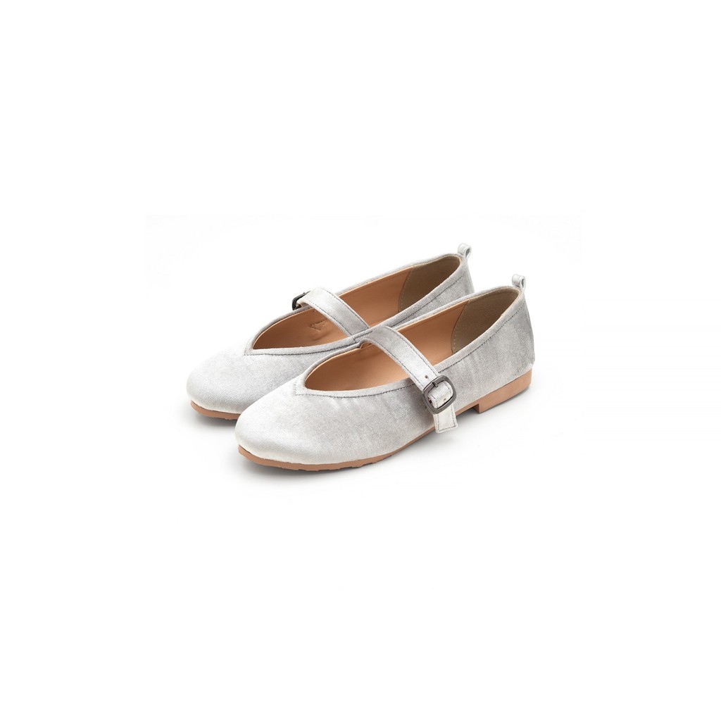 CAJSA | LULEA VELVET SILVER - FLATSHOES