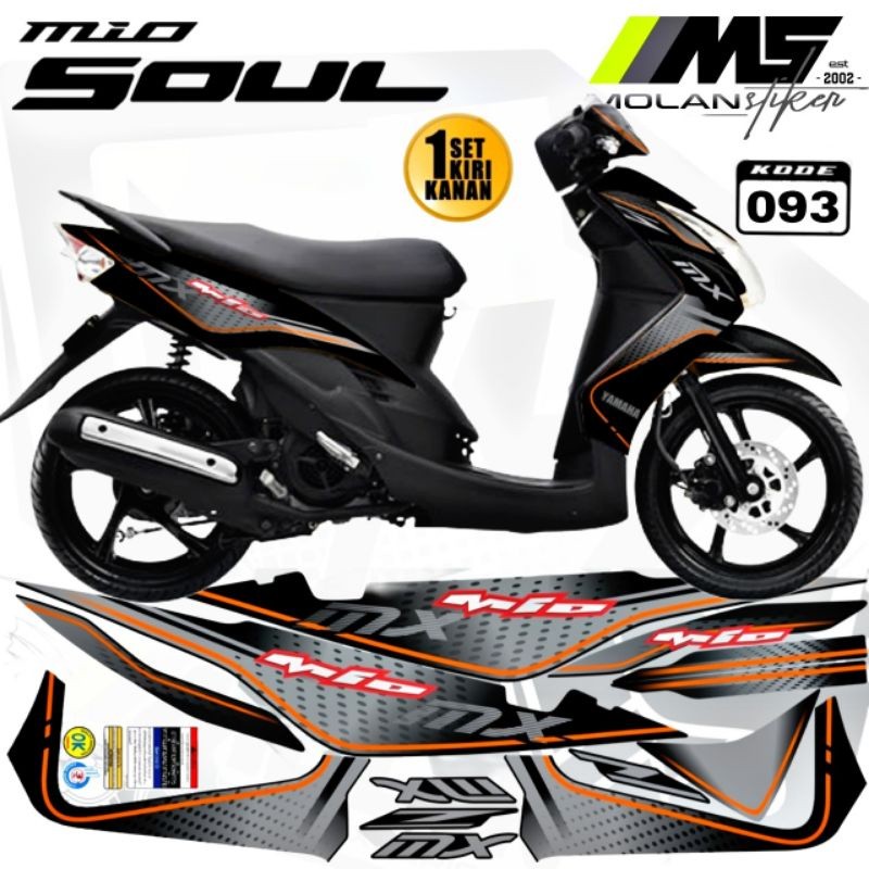Decal Sticker Striping Variasi Mio Soul Karbu 2006-2012 -Mio Soul 115 - Mio Soul Lama/Old - Mio Soul