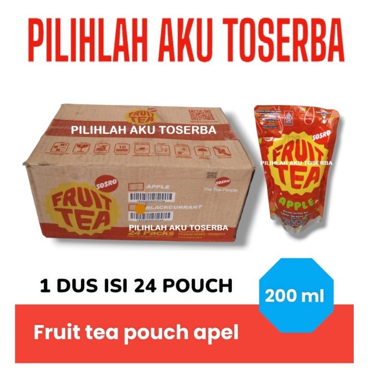 

Fruit Tea Sosro APEL Kemasan POUCH 200 ml - ( HARGA 1 DUS ISI 24 )