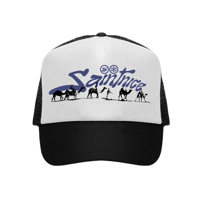 Saintnice topi trucker hat jaring - camel