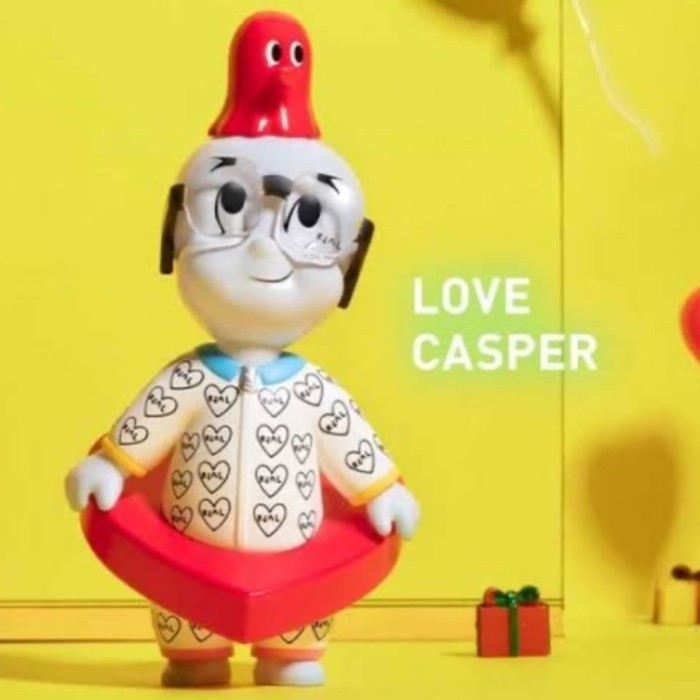 POP MART Love CASPER x Trevor Andrew Open Box Confirm Figure Collection Koleksi Action Figure Square