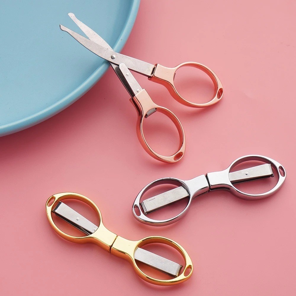 

Gunting Lipat Stainless Steel - Gunting Travel Folding - Gunting Mini Lipat Model Kacamata